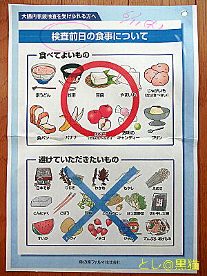 大腸内視鏡検査(前日)