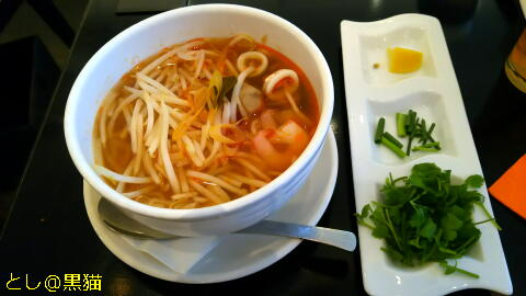 マンゴツリーカフェ パクチー大盛り トムヤム麺