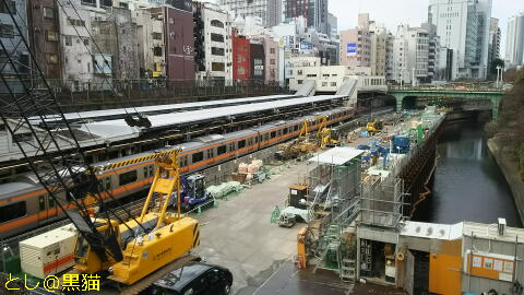 工事中の御茶ノ水駅