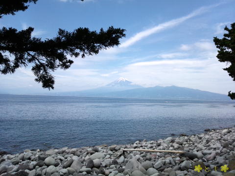 駿河湾越しの富士山