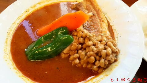 スープカレーカムイ 北乃カムイ納豆とダブルミートカレー 3辛