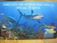 PADI ENRICHED AIR NITROX MAX 40% O2 SP