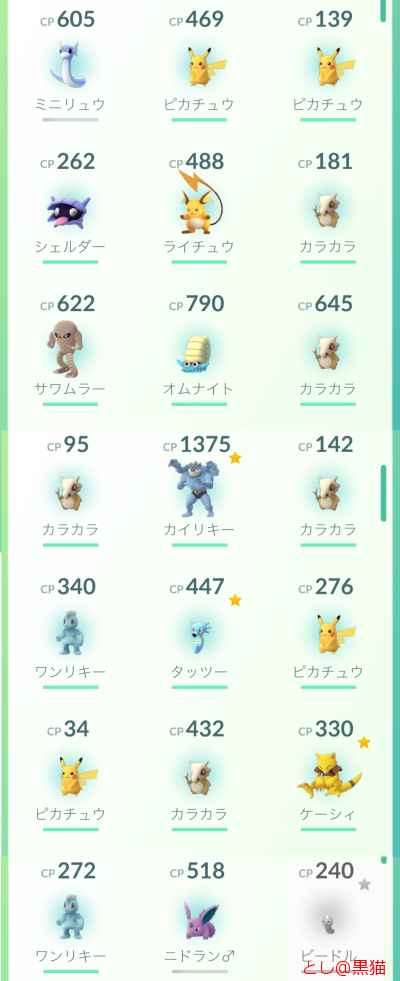 ポケGOエリアでピカチュウと ワンリキー集めにGO