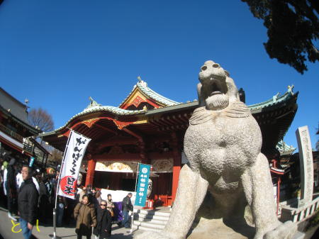 神田明神 狛犬と御神殿