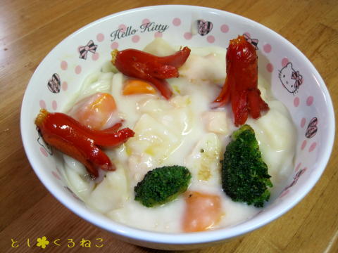 クリームシチューうどん