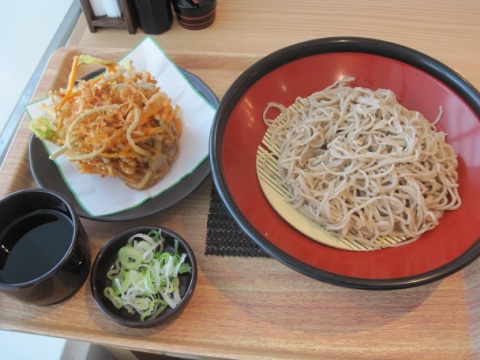 桜えびとゴボウのかき揚げ ざる蕎麦セット