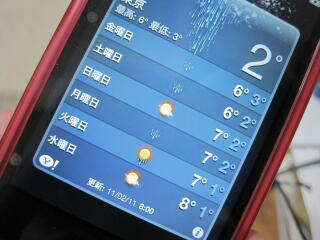 横浜は、２℃の予想