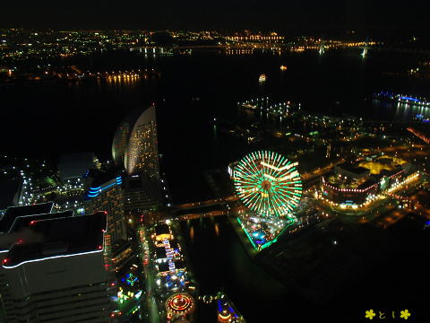 69階 エレベータ前からの夜景