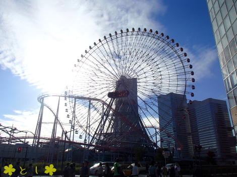 横浜は、秋晴れのいい天気で暑かった