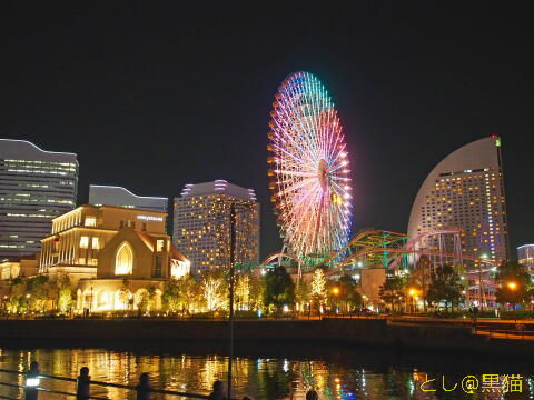 汽車道からの みなとみらい 夜景