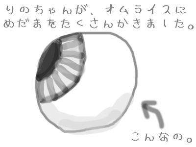 りのちゃんが描く目玉は、こんな感じ