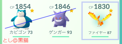 ゲットした伝説のポケモン