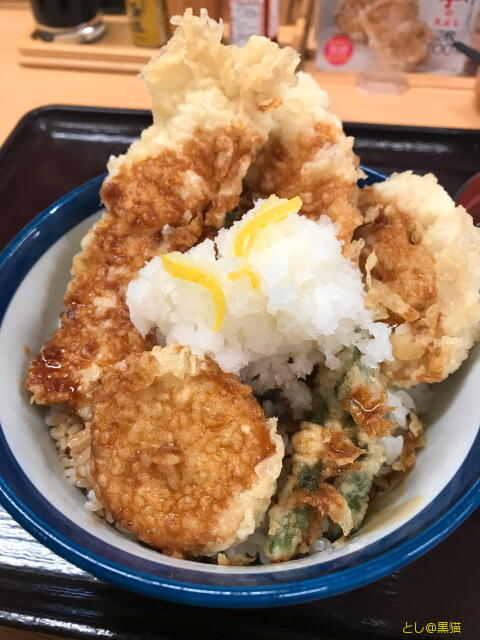 ふもと赤鶏天丼 ゆずおろしのせ