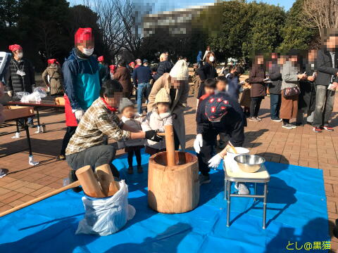 自治会 餅つき大会 スタッフ やりました